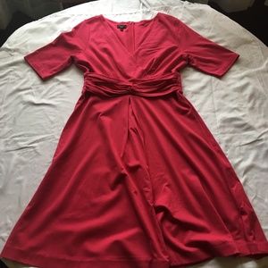 Talbots Petite M Raspberry Cotton Dress